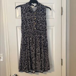 Black and White Polka Dot Midi Dress
